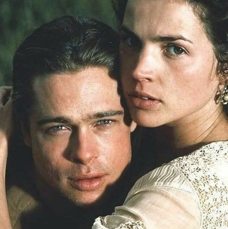 20. Brad Pitt i Julia Ormond (Tristan Ludlow i Susannah Fincannon-Ludlow, "Wichry namiętności")