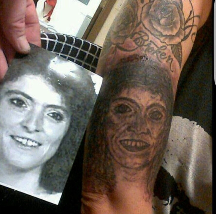 9. "Siostra znajomego zrobiła sobie tatuaż ich matki."