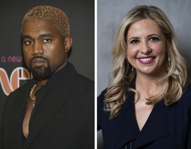 11. Kanye West i Sarah Michelle Gellar mają po 45 lat.