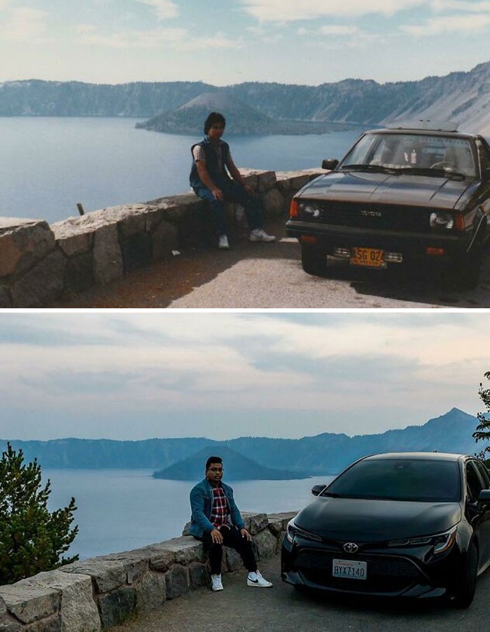 Jezioro Kraterowe w 1982 i 2022 roku