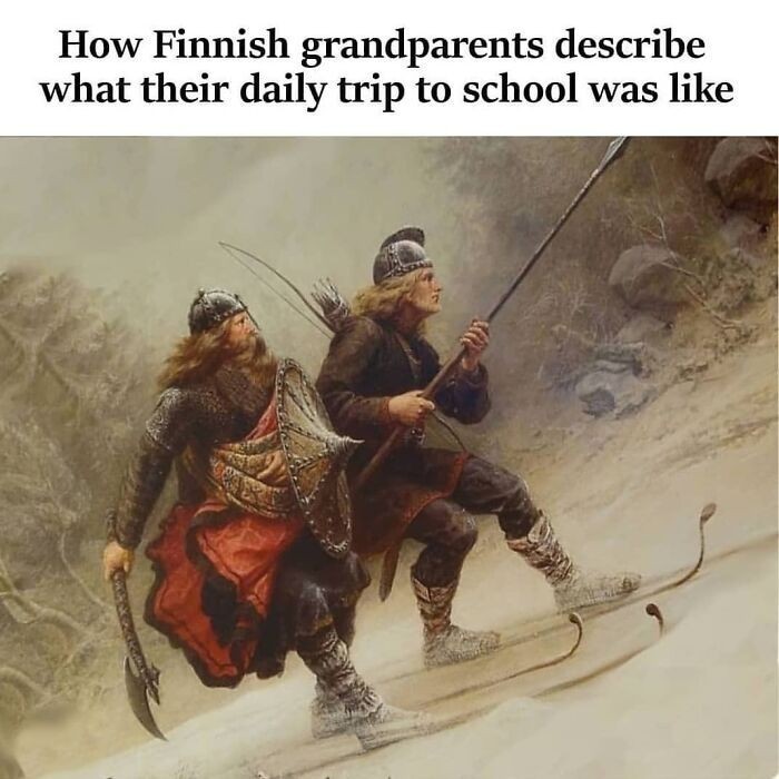 13. Jak fińscy dziadkowie opisywali ich drogę do szkoły: