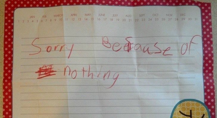 15. "Powiedziałem córce żeby napisała list z przeprosinami..."
