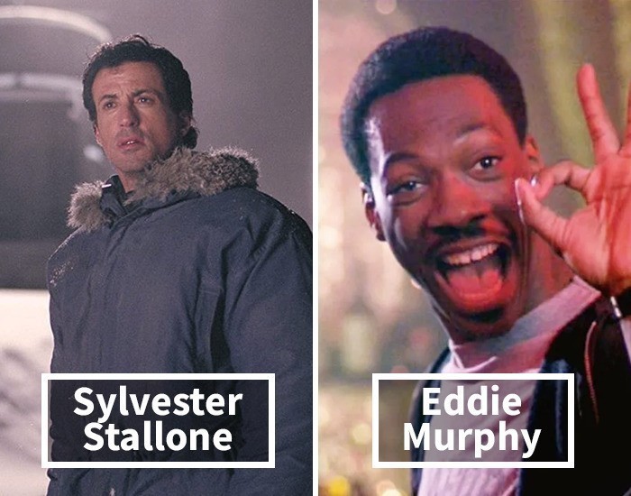 1. Sylvester Stallone został zastąpiony przez Eddiego Murphy'ego w Gliniarzu z Beverly Hills