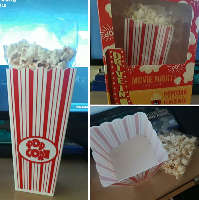 "Wiem, że popcorn to w większości powietrze, ale..."