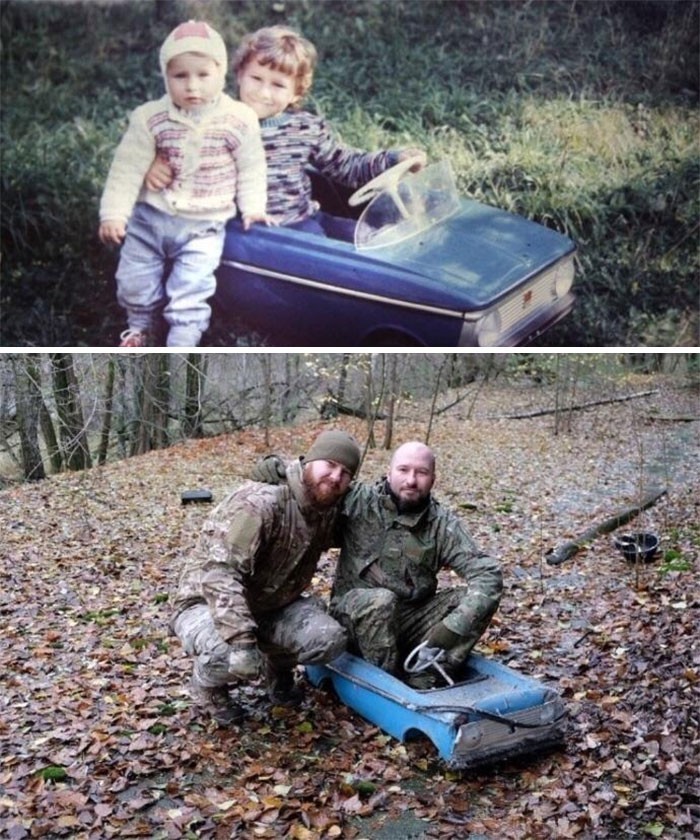 6. Po 30 latach bracia wrócili do Czarnobyla, a ich stara zabawka wciąż na nich czekała.