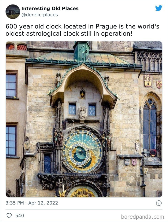 1. "600-letni zegar w Pradze to najstarszy działający astrologiczny zegar na świecie."
