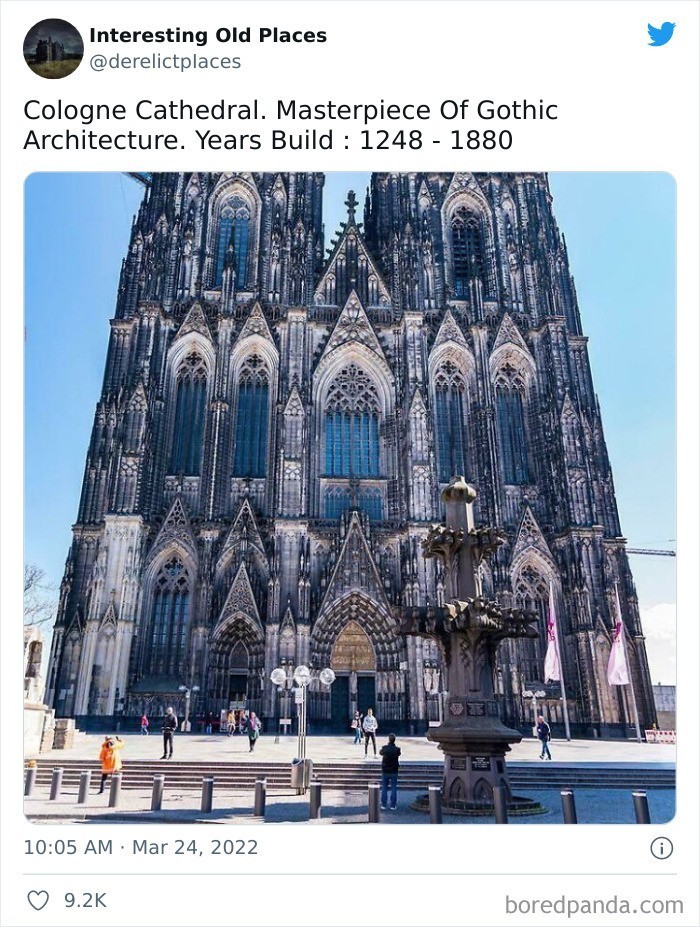 13. "Katedra w Kolonii. Perełka architektury gotyckiej. Budowa trwała od 1248 do 1880 roku."