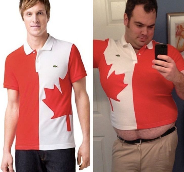 "Znajomy zamówił dużą koszulkę z Kanady. Przysłali mu to:"