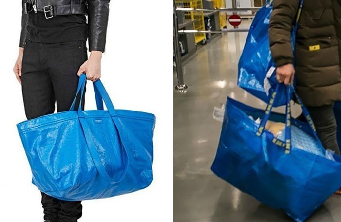 1. Torba od Balenciagi za ponad 2 tysiące dolarów wygląda niemal identycznie jak siatka z Ikei za 99 centów.