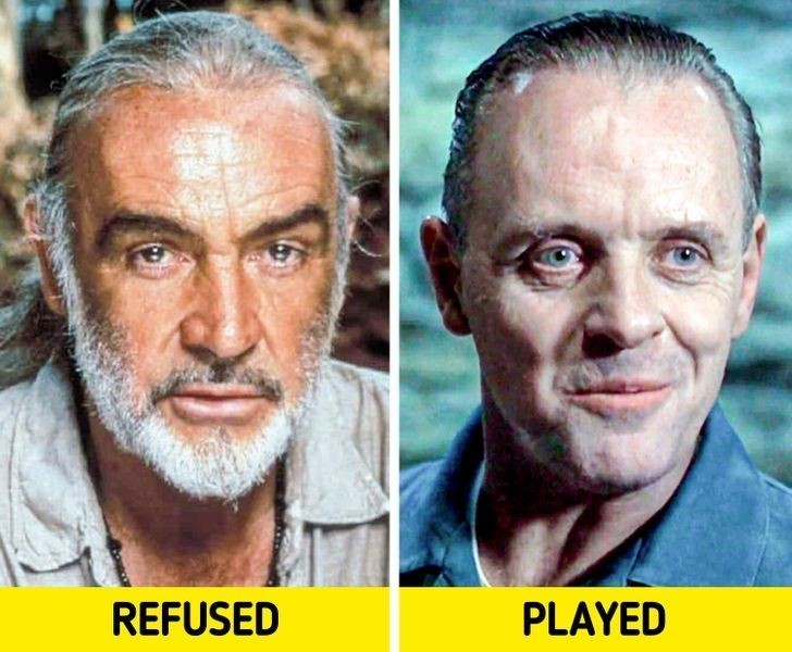 2. Hannibal Lecter: Sean Connery — Anthony Hopkins