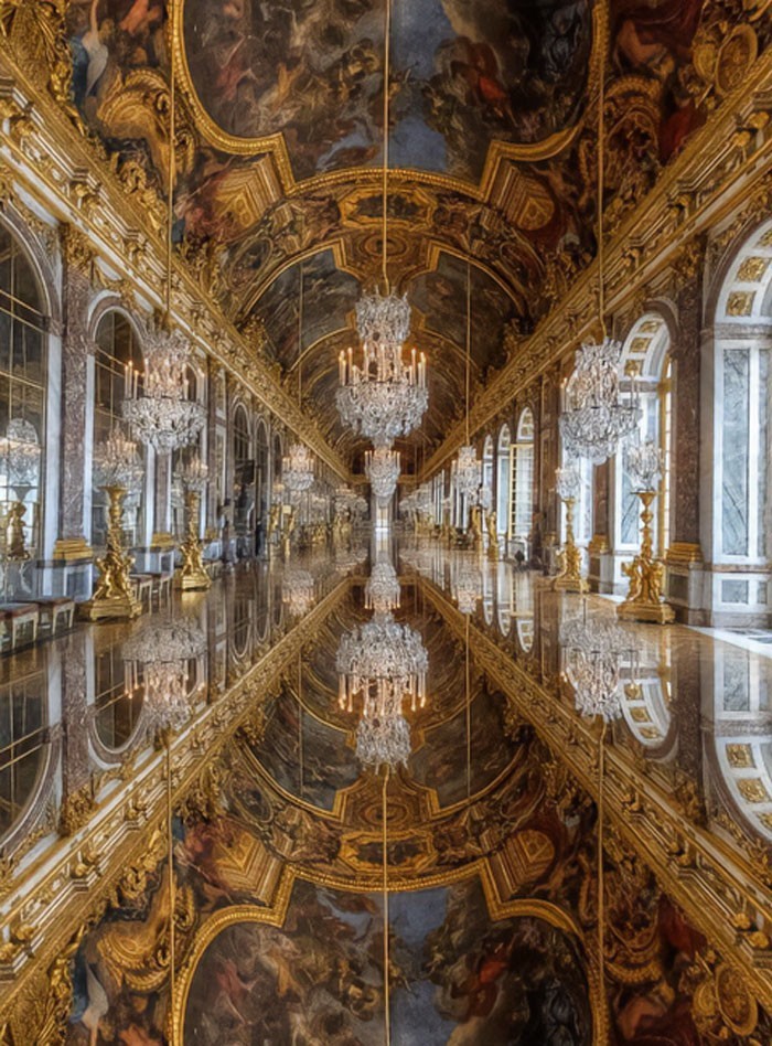 16. Sala luster, pałac w Wersalu, Francja