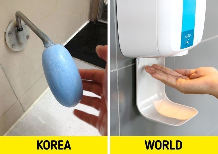 2. W publicznych toaletach w Korei możesz znaleźć specjalne mydło.