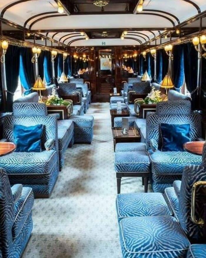 Wnętrze Orient Express zbudowanego w 1883 roku"