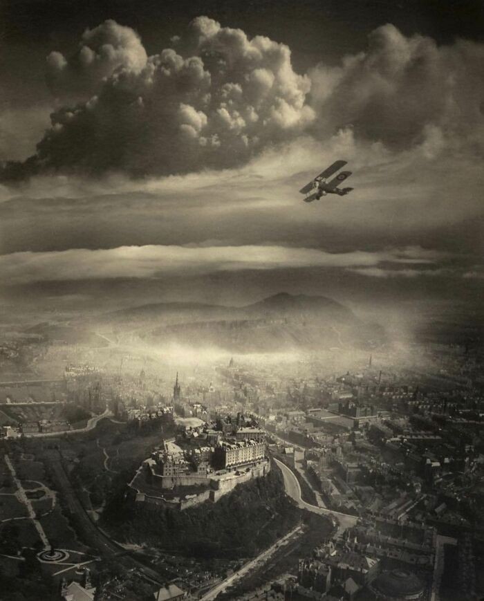"Edynburg z lotu ptaka, 1920"