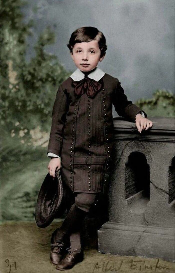 "Albert Einstein w wieku 5 lat. Monachium, 1884"