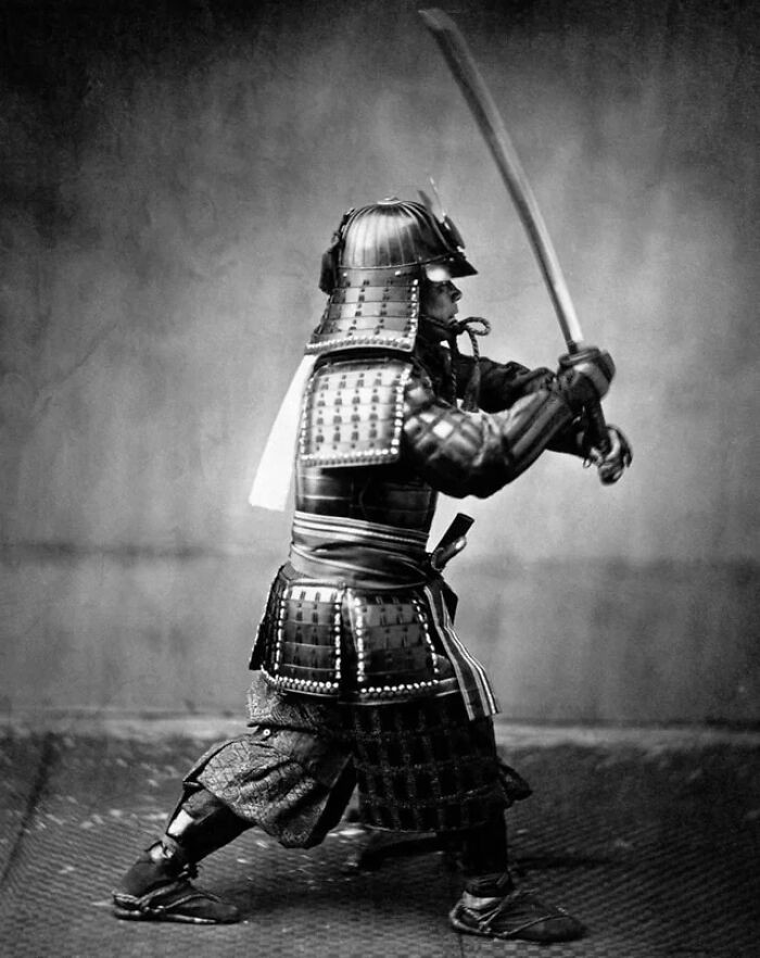 "Japoński samuraj w pełnym rynsztunku, 1867"