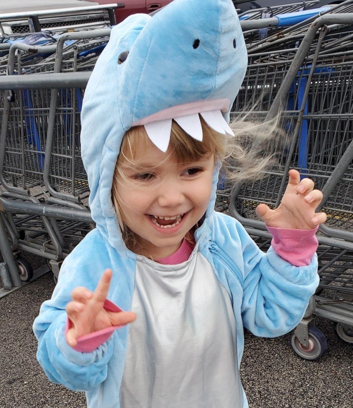 "Mój mały 'wielki rekin' podczas Halloween"