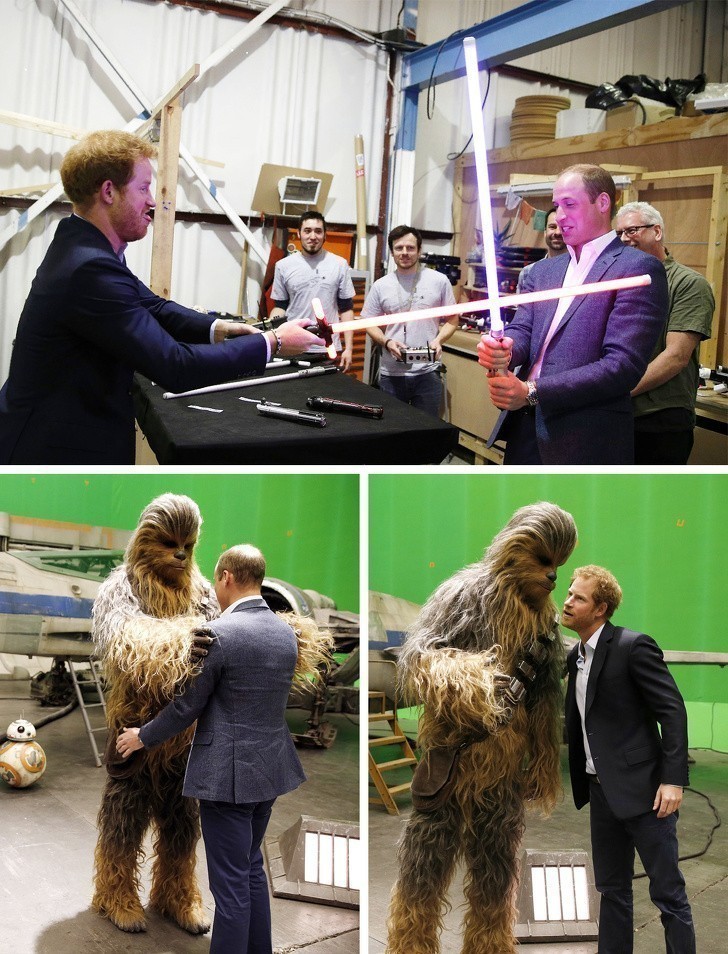 Książę Harry i książę William zagrali w „Gwiezdnych wojnach.”