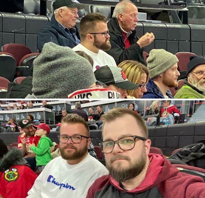 "Spotkałem swojego klona na meczu hokeja."