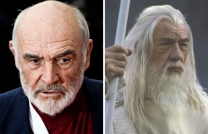 Sean Connery vs Ian McKellen - Gandalf, trylogia "Władca pierścieni"