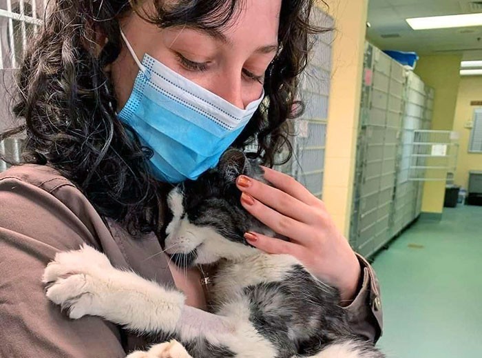 Ta kobieta adoptowała tego 20-letniego kota ze schroniska, bo nie chciała, by spędził końcówkę swojego życia w klatce.