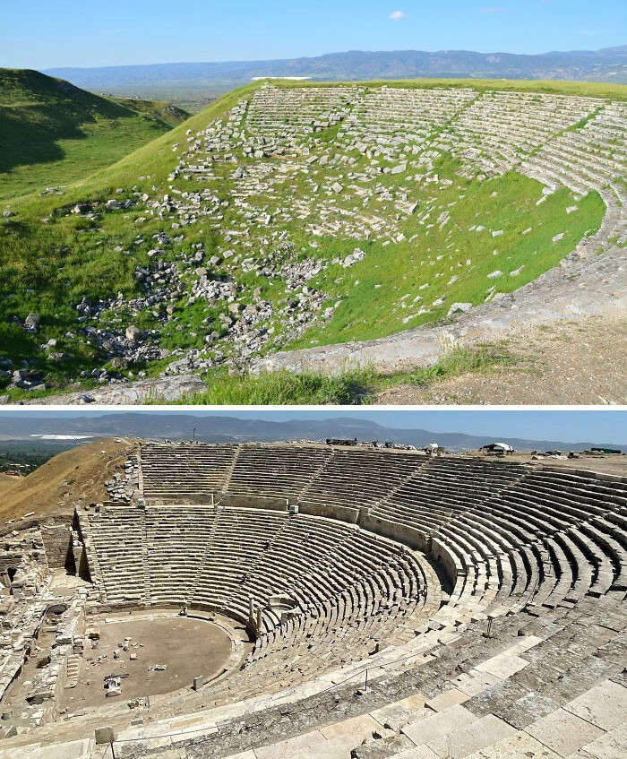 "Hellenistyczny teatr sprzed 2200 lat w Laodycei po niedawnym odkopaniu"