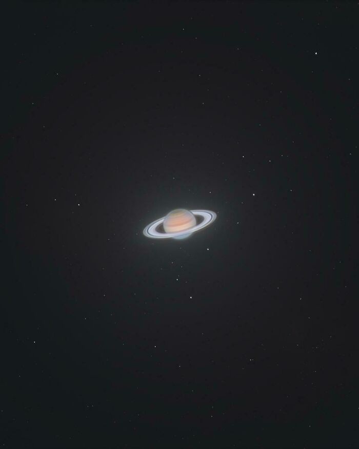 #3 Saturn sfotografowany przeze mnie za pomocą teleskopu o średnicy 6 cali.