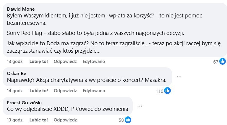 Komentarze były jednak mocno krytyczne