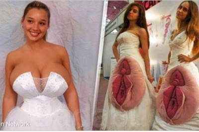 24 najdziwniejsze suknie ślubne jakie kiedykolwiek widziałaś! Niektóre to prawdziwe koszmarki! 