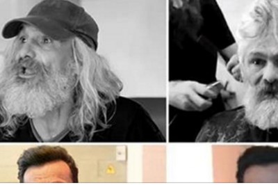 Bezdomny mężczyzna przeszedł metamorfozę! Gdy zobaczył swoją twarz w lustrze nie mógł uwierzyć! 