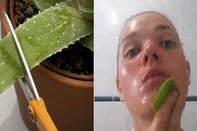 Każdego dnia wcierała w skórę miąższ z liści aloesu! Po 7 dniach jej skóra było nie do poznania! 