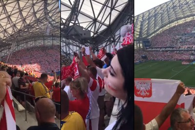 Najpiękniejsze wykonanie hymnu reprezentacji Polski na Euro 2016. Słuchając ten tłum mam ciary! 