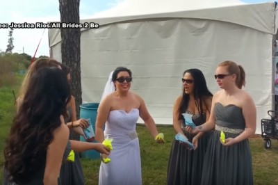 Narzeczony dupek uciekł w ostatniej chwili! Dziewczyna odreagowała niszcząc suknie ślubną! 