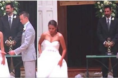 Panna młoda puszcza rękę swojego męża i odchodzi od ołtarza! Teraz patrz uważnie na jej dłonie!