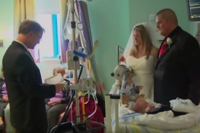 Panna młoda zdecydowała się na ślub w szpitalnej sali. Powód jej decyzji wzruszył wszystkich.