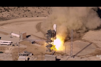 Start i udane lądowanie wielkiej rakiety! Zobacz efektowne wideo z testów rakiety Blue Origin.