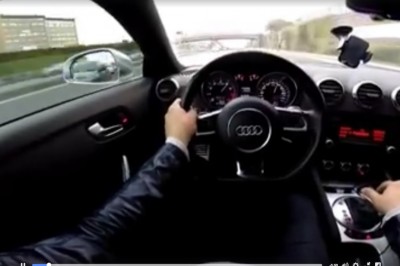 Wszystko do czasu! Typ w Audi leci jak szalony mijając auta w ulicznym korku!