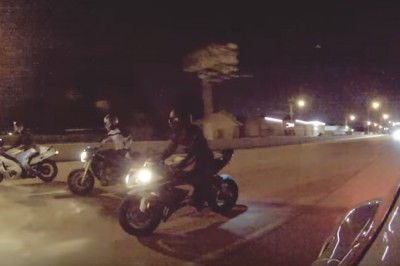 Właściciel 1200-konnego Porsche daje niezłą lekcję cwaniakom na motorach! 