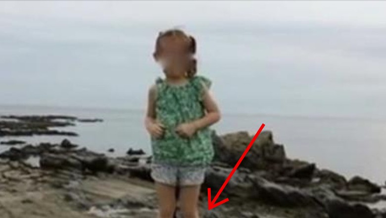 Zrobił zdjęcie córce na skalnym klifie! Na fotografii widzi coś przerażającego miedzy jej nogami! 