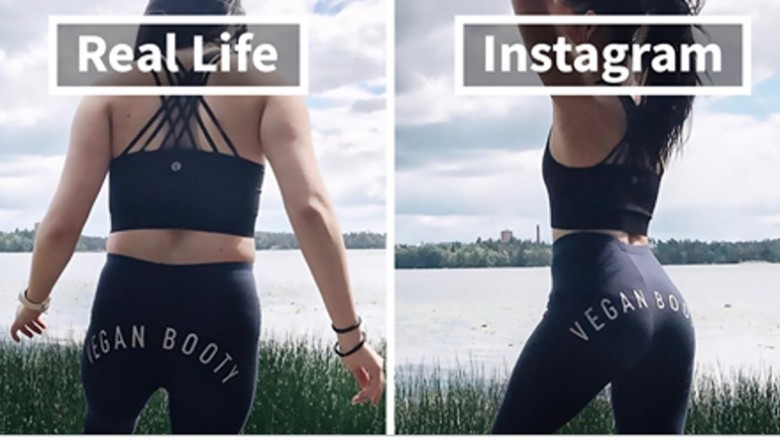 Blogerka promująca zdrowy styl życia pokazała swoje zdjęcia „z poza Instagrama” Różnica jest kolosalna! 