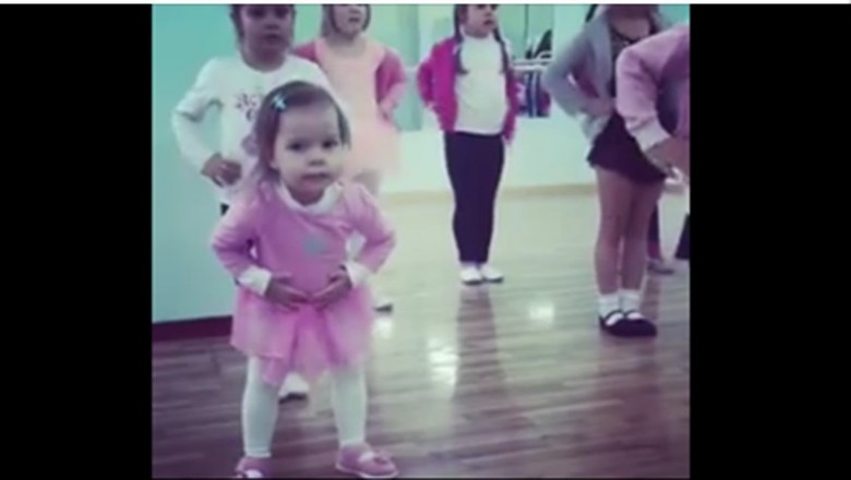 3-latka w szkole tańca nie nadążała za koleżankami! Postanowiła wiec stworzyć własną choreografię!