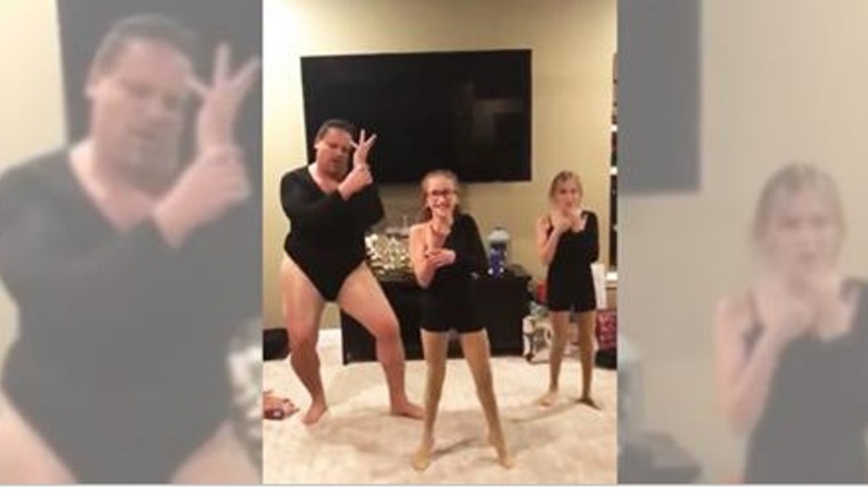 Córeczki chciały zatańczyć do ulubionej piosenki Beyonce! Brakowało 3 tancerki więc tata pokazał co potrafi!