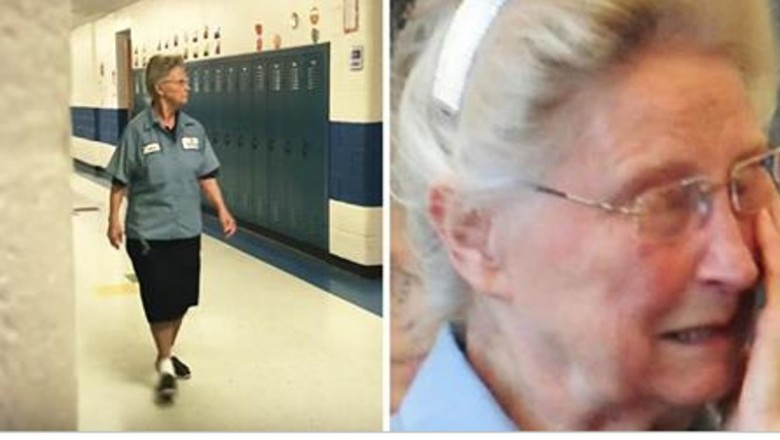 Dyrektorka poznała sekret 77-letniej woźnej i zmusiła ją do pojawienia się na sali gimnastycznej! Tam już czekali wszyscy! 