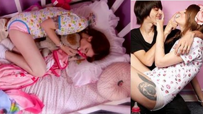 Ma 21 lat, a chodzi w pieluchach i śpi w dziecięcym łóżeczku! Jej starszy chłopak gra rolę jej taty! 