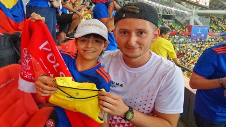 Mały kolumbijski chłopiec podszedł do Polaka po przegranym meczu! Każdy kibic powinien brać z niego przykład! 