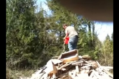 Nie rozpalaj ogniska 20 litrami benzyny! Ten typ postanowił tak zrobić i szybko tego pożałował!