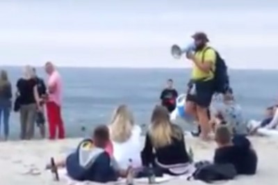 Plażowy sprzedawca kukurydzy rozwalił system! To jest prawdziwy mistrz reklamy :D