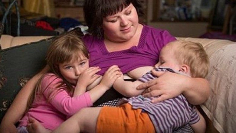 Mama karmi 5-letnią córkę i 2-letniego syna piersią! Twierdzi, że nie przestanie, dopóki nie skończą 10 lat