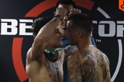 Tak to jest gdy przed walką MMA pajacujesz, a później leżysz na dechach