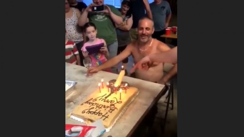Urodzinowy tort z mega niespodzianką, której solenizant się nie spodziewał